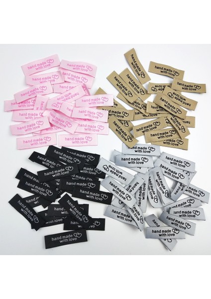 Beyaz Stil Ack Diy El Yapımı Giyim Konfeksiyon Etiketleri Dikiş Aksesuarları Için Aşk Yıkanabilir Kumaş Etiketi ile El Yapımı (Yurt Dışından) indirimleri