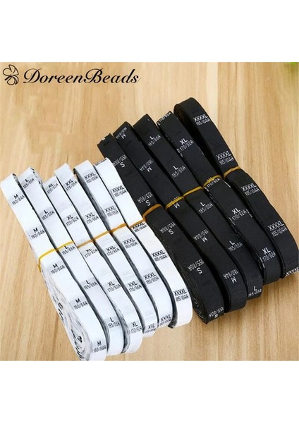 Beyaz L Tarzı Doreenbeads Boyut Etiketleri Giysi Giysileri Dokuma Etiketler Xs-2xl Beyaz Siyah 32MM(1 ") x 12MM( ") 1 Rulo (Yaklaşık ) (Yurt Dışından) fiyatları