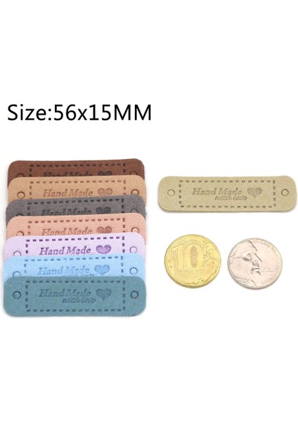 No.4 Tarzı Deri Etiketler Aşk Etiketleri ile El Yapımı Giyim Etiketleri Dıy El Sanatları Dikiş El Yapımı Etiket Şapka Çanta Ayakkabı 56*15 mm (Yurt Dışından)