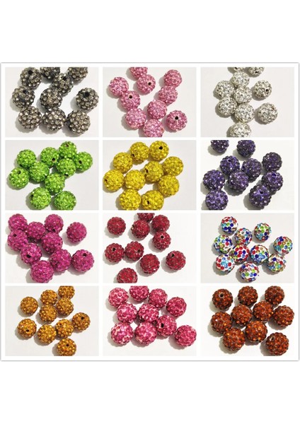 Fuşya Tarzı 12MM 20 Adet Bedava G! Rhinestone Spacer Boncuk Yuvarlak Iğne Işi Aksesuarları Takı Yapımı Için Li Dıy Boncuklar (Yurt Dışından)