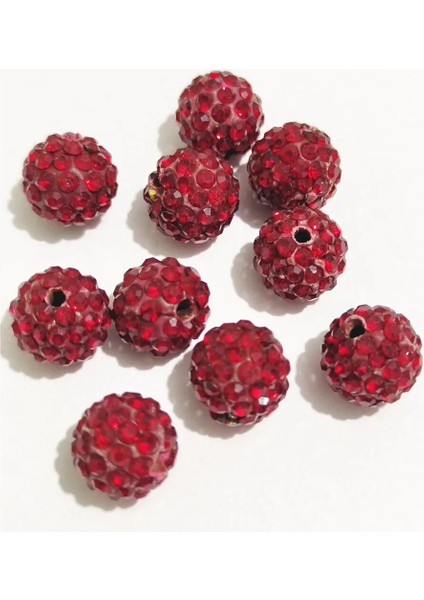 Fuşya Tarzı 12MM 20 Adet Bedava G! Rhinestone Spacer Boncuk Yuvarlak Iğne Işi Aksesuarları Takı Yapımı Için Li Dıy Boncuklar (Yurt Dışından)