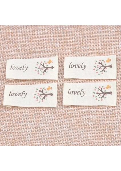 Bej Dokuma Giysi Etiketleri Bakım Etiketleri Karikatür Ağaç Dokuma Etiketleri Giysi Ayakkabı Çantaları Yıkanabilir Giysi Etiketi (Yurt Dışından)