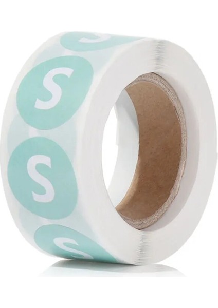 S Tarzı Rulo Dıy Kendinden Yapışkanlı Yapışkan Beyaz Etiket Giyim Boyutu Xs-Xxxl Etiket Yazılabilir Boyut Etiketler Boş Not Etiketi (Yurt Dışından)