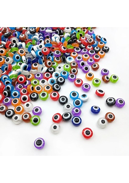 No.8 Stili 8mm Lot 8mm Diy Göz Boncuk Oval Şekil Spacer Boncuk Şerit Reacer Boncuk Takı Yapımı Için Bilezik Kolye Charms (Yurt Dışından)