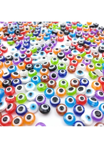No.8 Stili 8mm Lot 8mm Diy Göz Boncuk Oval Şekil Spacer Boncuk Şerit Reacer Boncuk Takı Yapımı Için Bilezik Kolye Charms (Yurt Dışından)