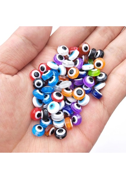 No.8 Stili 8mm Lot 8mm Diy Göz Boncuk Oval Şekil Spacer Boncuk Şerit Reacer Boncuk Takı Yapımı Için Bilezik Kolye Charms (Yurt Dışından)