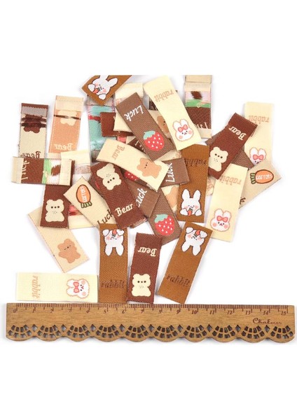 2 50 Adet Tarzı Artoon Meyve Ayı Etiketleri Nakış Kumaş Etiket Dikiş Giysileri Dıy Bayrak Giyim Etiketi El Yapımı El Sanatları Aksesuar (Yurt Dışından) modelleri