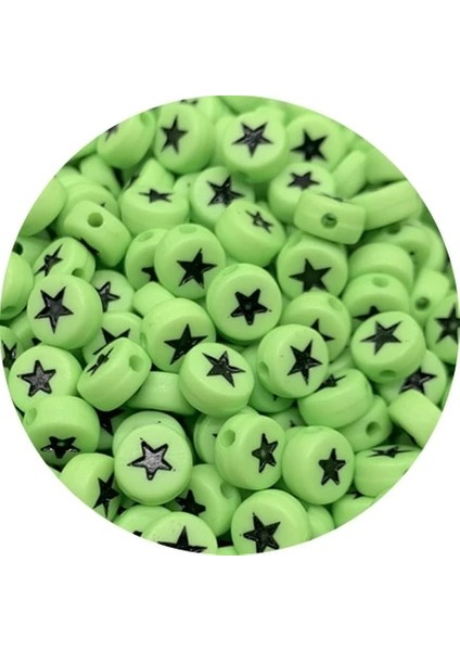 No.13 Tarzı Lot 7mm Yıldız Boncuk Oval Şekil Akrilik Aralıklı Boncuk Takı Yapımı Için Dıy Charms Bilezik Necklac (Yurt Dışından)