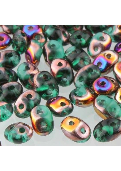 SD032 Stili Boncuk Çek Boncuklar Cam Düzensiz Perles Tohum Boncuklar Çift Delikli Dumanlı Renk 3gram Хрустальные Бусины Des Billes De Verre (Yurt Dışından) fırsatları