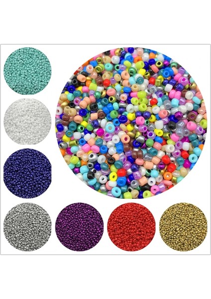 38 Numara Lot 2mm Charm Çek Cam Tohum Boncuk Dıy Bilezik Kolye Spacer Boncuk Takı Yapımı Için Dıy Küpe Kolye (Yurt Dışından)