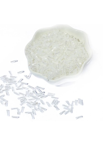 Beyaz Stil Büküm Bugles Gevşek Cam Tohum Spacer Tüp Mıyukı Konfeksiyon Takı Boncuk Dikiş Bezi Dıy Yapımı Için Dikiş Malzemeleri (Yurt Dışından)