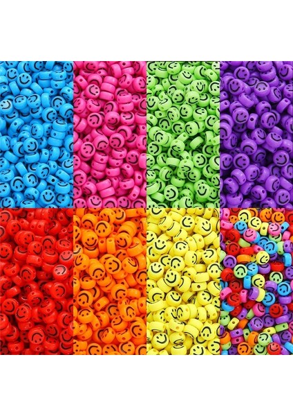 No.2 Tarzı Akrilik Mutlu Yüz Spacer Boncuk 4*7mm Gülen Yüz Boncuk Dıy El Yapımı Takı Bilezik Küpe Kolye Craft Yapımı Için (Yurt Dışından) fiyatları