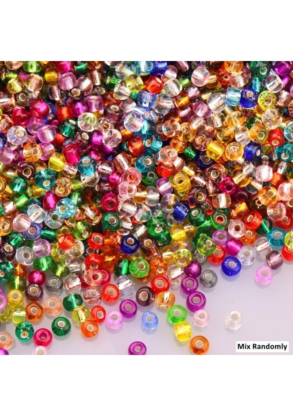 Rastgele Stili Karıştır 4mm Yuvarlak Çok Gümüş Çizgi Pirinç Boncukları Çek Yuvarlak Spacer Cam Seedbeadolors Dıy El Sanatları Malzeme Mücevher Yap (Yurt Dışından)
