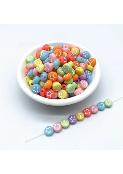 No.52 Tarzı Akrilik Oval Boncuklar Kalp Ay Aşk Boncukları Takı Yapımı Dıy Giyim Aksesuarları (Yurt Dışından) indirimleri