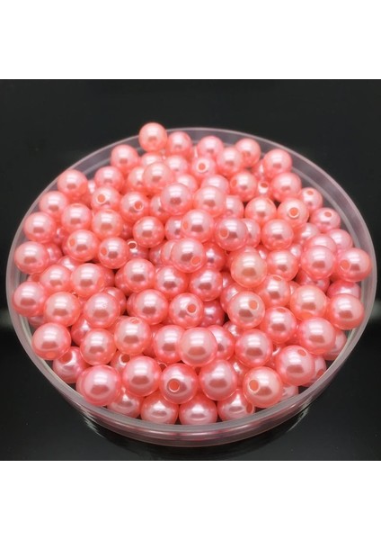 Pembe Tarzı Adet Akrilik Yuvarlak Inci Spacer Gevşek Boncuklar Takı Yapımı Giyim Boncuk Takı El Sanatları (Yurt Dışından)