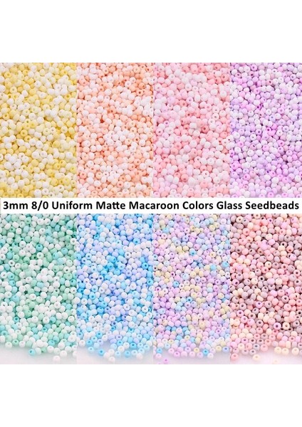 Blues Stilini Karıştırın 3mm 330 Adet 3mm Mat Cam Seedbons Macaroo Üniforma Yuvarlak Spacer Dıy Boncuk El Sanatları Için Dikiş Malzemeleri Takı Aksesuarı (Yurt Dışından) fiyatları