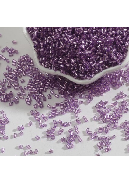 Menekşe Tarzı mm Gümüş Astarlı H-Şekil Tüp Miyuki Cam Spacer Tohum Boncuk Dıy Dikiş Yapımı Nakış Kadın Konfeksiyon Aksesuarları (Yurt Dışından)