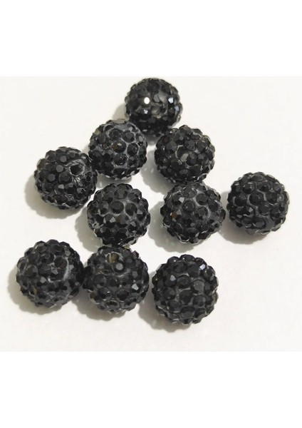 Siyah Stil 10MM 20 Adet Bedava G! Rhinestone Spacer Boncuk Yuvarlak Iğne Işi Aksesuarları Takı Yapımı Için Li Dıy Boncuklar (Yurt Dışından)