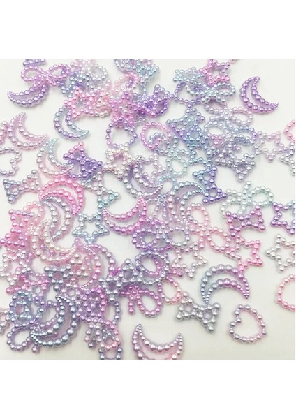 Renk 1 Tarzı Urple Abs Reçine Yarım Yuvarlak Çiçek Yay Alien Inciler Sanat Flatback Olmayan Düzeltme Rhinestones Inci Ayakkabı Boncuk Dıy Telefon (Yurt Dışından)