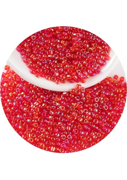 No.17 Stili Adet Delikli Kristal Cam Darı Renkli Mini Gevşek Boncuklu Dıy Çapraz Dikiş Takı Aksesuarları (Yurt Dışından)