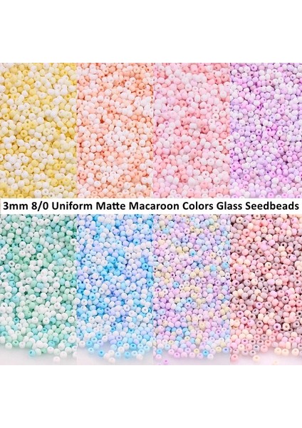 Gök Mavisi Tarzı 3mm 330 Adet 3mm Mat Cam Seedbons Macaroo Üniforma Yuvarlak Spacer Dıy Boncuk El Sanatları Için Dikiş Malzemeleri Takı Aksesuarı (Yurt Dışından) indirimleri