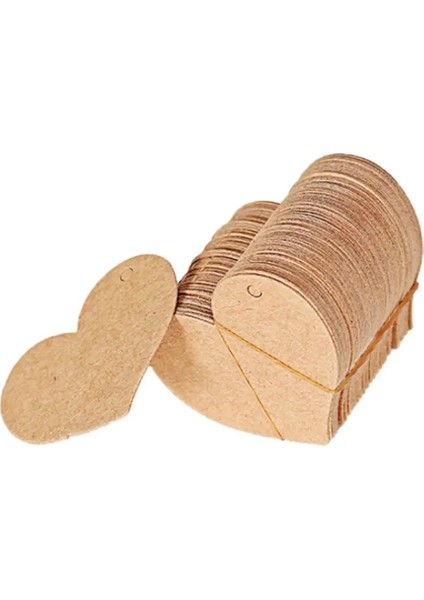 No.2 Tarzı Lot Dıy Yapımı Kalp Şeklinde Kraft Kağıt Etiket Düğün Dekorasyon Kartı Için Boş Craft Etiketi (Yurt Dışından)
