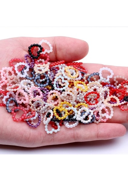 Stili Karıştırın 10G 100 Adet Çanta Yarım Yuvarlak Inciler Içi Boş Kalp Şekli Düz Geri Inciler Boncuk El Yapımı Jewerly Dekor Için Gevşek Şeftali Boncukları (Yurt Dışından)