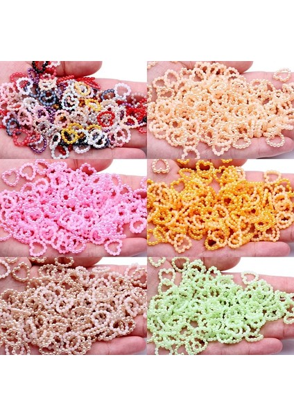 Stili Karıştırın 10G 100 Adet Çanta Yarım Yuvarlak Inciler Içi Boş Kalp Şekli Düz Geri Inciler Boncuk El Yapımı Jewerly Dekor Için Gevşek Şeftali Boncukları (Yurt Dışından)