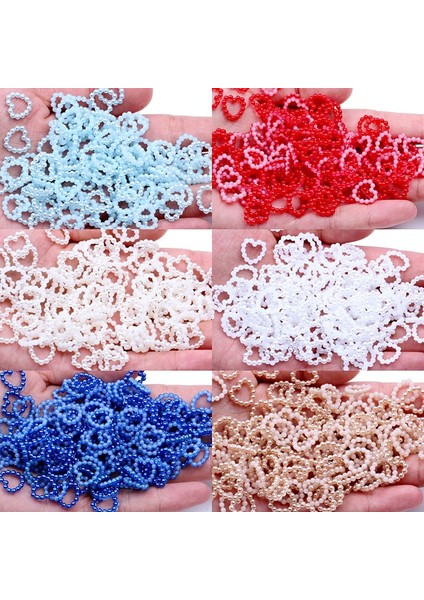 Stili Karıştırın 10G 100 Adet Çanta Yarım Yuvarlak Inciler Içi Boş Kalp Şekli Düz Geri Inciler Boncuk El Yapımı Jewerly Dekor Için Gevşek Şeftali Boncukları (Yurt Dışından)