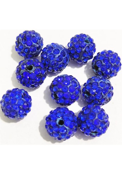 Derin Mavi Tarzı 12MM 100 Adet Bedava G! Rhinestone Spacer Boncuk Yuvarlak Iğne Işi Aksesuarları Takı Yapımı Için Li Dıy Boncuklar (Yurt Dışından)