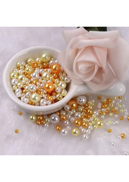 21 Platinşampanya Stili Ack Renkli Inci Boncuk Mix Boyut mm Gevşek Spacer Yuvarlak Boncuk Craft Dıy Takı Yapımı Için Delikli (Yurt Dışından)