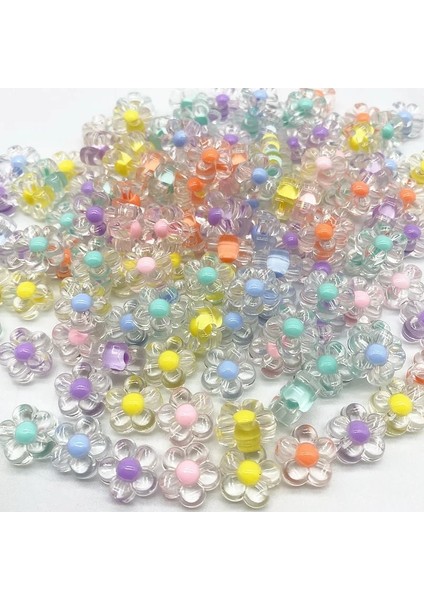 No.57 Tarzı Yeni Adet Şeffaf Iç Renk Akrilik Çiçek Boncuk Takı Yapımı Için Gevşek Spacer Boncuk Dıy Giyim Aksesuarları (Yurt Dışından) modelleri