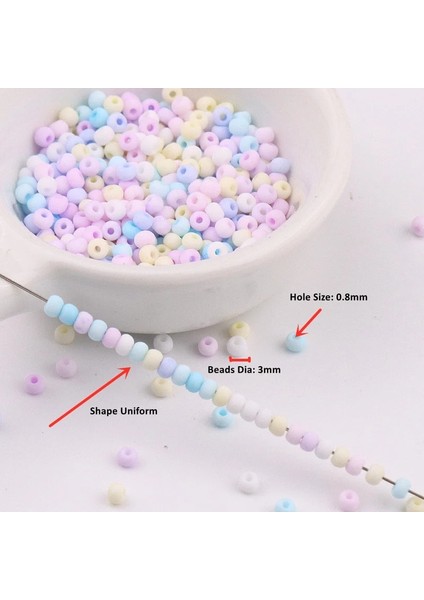 Darphane Stilini Karıştırın 3mm 330 Adet 3mm Mat Cam Seedbons Macaroo Üniforma Yuvarlak Spacer Dıy Boncuk El Sanatları Için Dikiş Malzemeleri Takı Aksesuarı (Yurt Dışından)