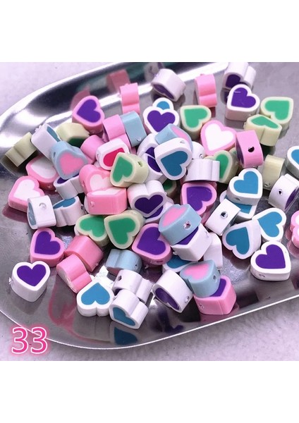 No.33 Tarzı Yeni mm Gülen Yüzfruitflowers Boncuklar Polimer Kil Spacer Gevşek Boncuklar Takı Yapımı Için Dıy Aksesuarları (Yurt Dışından)