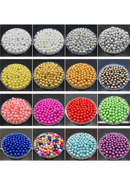 Gül Tarzı Adet Akrilik Yuvarlak Inci Spacer Gevşek Boncuklar Takı Yapımı Giyim Boncuk Takı El Sanatları (Yurt Dışından) fiyatları