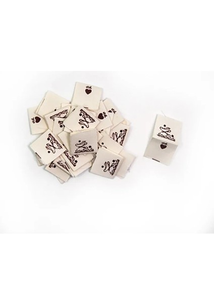 Dikiş Stili El Yapımı Etiket Bez Etiketleri Katlama Etiketleri Koyun Bej Desen El Yapımı Etiket Örme Baskılı Pamuklu Dokuma Dikiş Etiketi (Yurt Dışından)