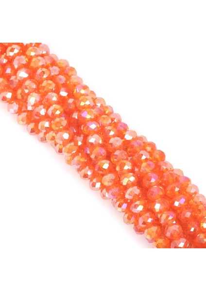 Turuncu Kırmızı Stil Yeni mm Rondelle Avusturya Yönlü Kristal Cam Boncuk Takı Yapımı Için Gevşek Spacer Boncuk Charms Craft Boncuk Aksesuarları (Yurt Dışından)