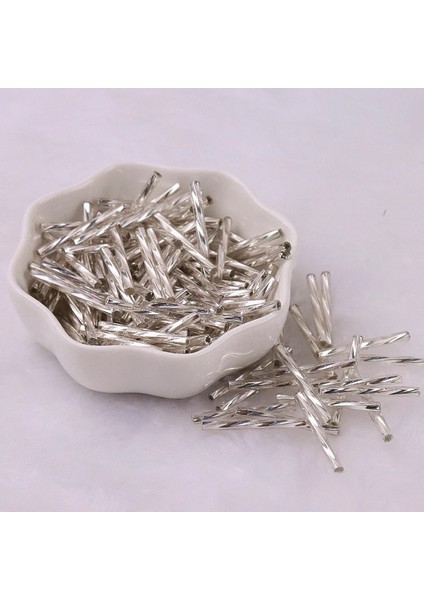Altın Tarzı 2.5X25MM Büküm Gümüş Çekirdek Çek Cam Tohum Bugle Boncuk Parlak Şeffaf Renk Tüp Takı Konfeksiyon Dikiş Aksesuarları (Yurt Dışından) fiyatları