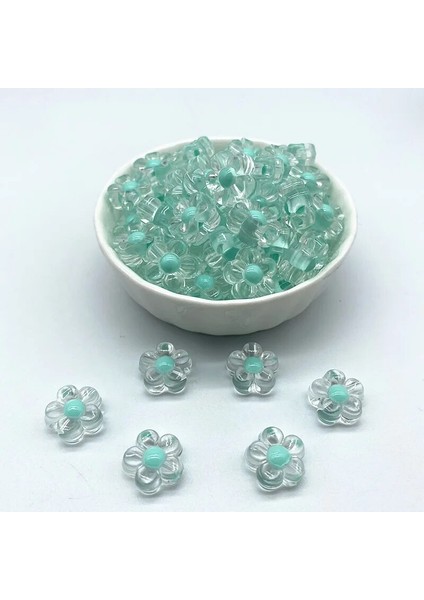 No.56 Tarzı Yeni Adet Şeffaf Iç Renk Akrilik Çiçek Boncuk Takı Yapımı Için Gevşek Spacer Boncuk Dıy Giyim Aksesuarları (Yurt Dışından)