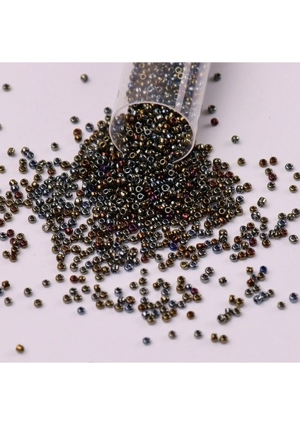 Ab Gri Stili 1.5mm Boncuk 15 Beyaz Çek Cam Tohum Spacer Boncuk 10G Avusturya Cam Pirinç Boncuk Takı Yapımı Giyim Dıy Aksesuarları Için Kullanılan (Yurt Dışından)