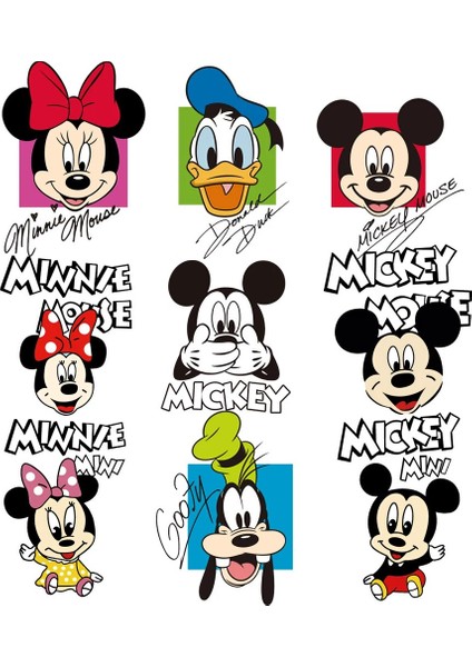 Haicheng Shop MQ0061 Stili Sevimli Mickey Mouse ve Arkadaşları Yamalar Moda Giyim Için Ütüyle Aktarma Isı Transferi Çıkartmaları Kız Erkek Giysileri Üzerinde Yama (Yurt Dışından)