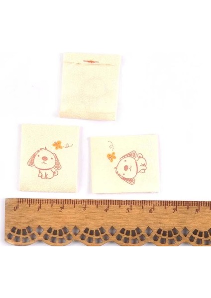 No.3 Tarzı Bej Giyim Etiketleri Karikatür Baskı Pamuklu Dokuma Etiketleri Giysi Çantaları Dıy Dikiş Aksesuarları Ayakkabı Çantaları Etiketi (Yurt Dışından) indirimleri