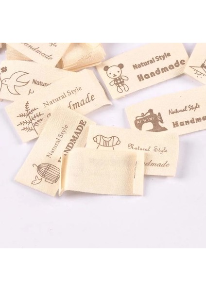 Lot Mix Baskılı Karikatür Bej Pamuk Dokuma Etiket Diy Dikiş El Sanatları Giyim Bakım Etiketleri Yıkanabilir Konfeksiyon Etiketi (Yurt Dışından) fırsatları
