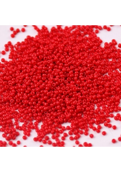 MZ3069 Kırmızı Renk Stili 1,5 mm Sağdan Sola Renkli Çek Cam Boncuk Bilezik Kolye Küpe Takı Dıy Üretimi Tohum Boncuk Malzemesi (Yurt Dışından)