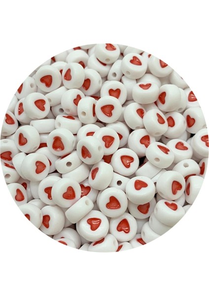 No.8 Stili Karışık Kalp Boncuk Oval Şekil Akrilik Gevşek Spacer Boncuk Takı Yapımı Için Dıy El Yapımı Charm Bilezik Kolye (Yurt Dışından)