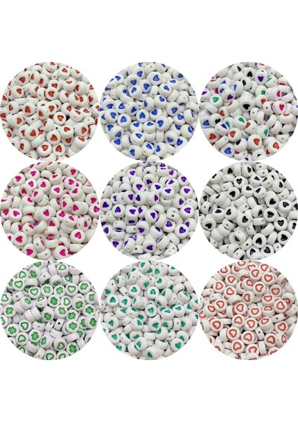 No.8 Stili Karışık Kalp Boncuk Oval Şekil Akrilik Gevşek Spacer Boncuk Takı Yapımı Için Dıy El Yapımı Charm Bilezik Kolye (Yurt Dışından) fiyatları