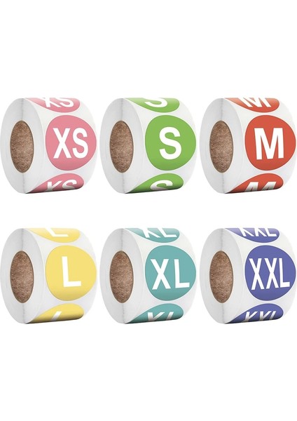 Xxl Stili Rulo Renkli 2.5cm Boyutlu Etiket Etiket Yapışkanlı Etiketler Giysiler Için Çıkartmalar Elbise Habiliment Graith (Yurt Dışından)