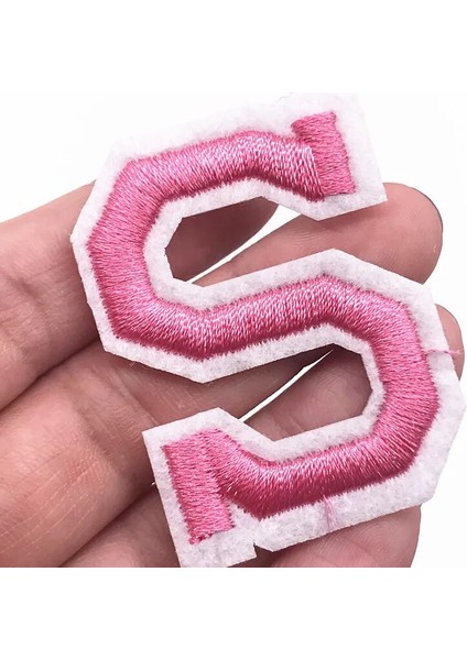 Mavi Stil 1 Adet A-Z Saf Pembe Renk Ingilizce Alfabe Harfleri Yama Işlemeli Adı Aplike Demir On Yamalar Diy Giysileri Için Etiket Rozeti (Yurt Dışından)
