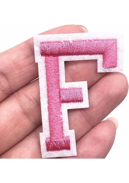 Mavi Stil 1 Adet A-Z Saf Pembe Renk Ingilizce Alfabe Harfleri Yama Işlemeli Adı Aplike Demir On Yamalar Diy Giysileri Için Etiket Rozeti (Yurt Dışından)