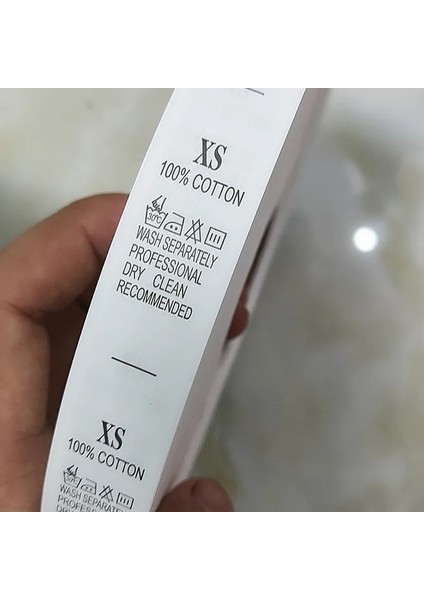 S Tarzı Beyaz Bakım Etiket Baskı Etiket Baskılı Satış Kuşe Bant Xs S M L Xl Xxl Xxxl %100 Pamuk Ebat Yıkama Etiketleri (Yurt Dışından) fiyatları